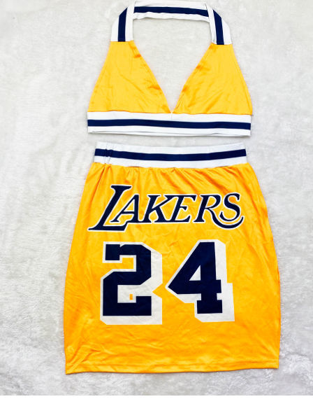 Wholesale 2022 Hot Jersey Dresses Classical Woman Basketball Jersey Short Dress  Woman PU Leather Patchwork Varsity Skirt Jersey From m.