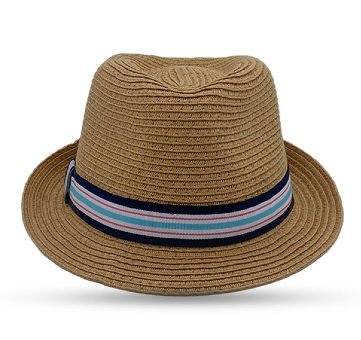 China Kids multi color stripes ribbon light brown boys bucket hat ...