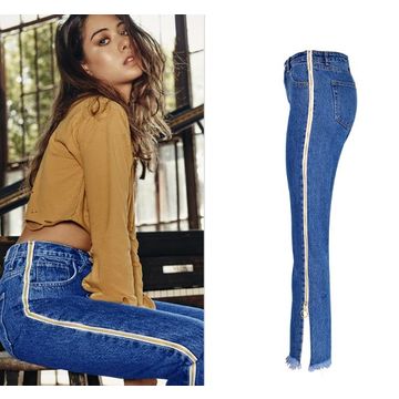 Pantalones flojos rectos de punto para mujer, bolsillos de pierna