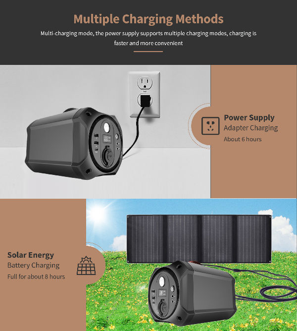 China Outdoor power inverter Solar Rechargeable Generator Portable ...