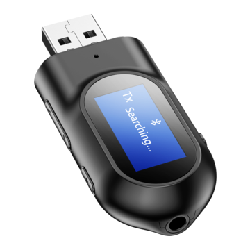China USB audio receiver transmitter 2 in 1 hands free call with screen ...