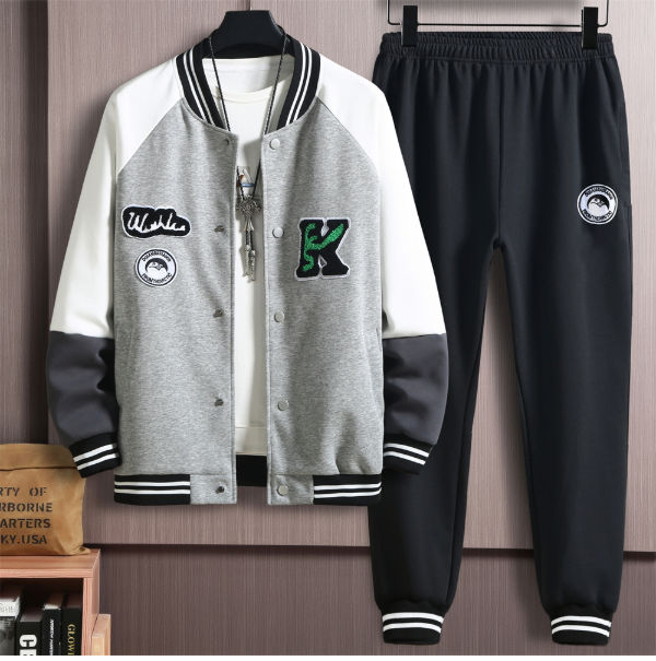 China Wholesale American trend hit color baseball uniform jacket suit