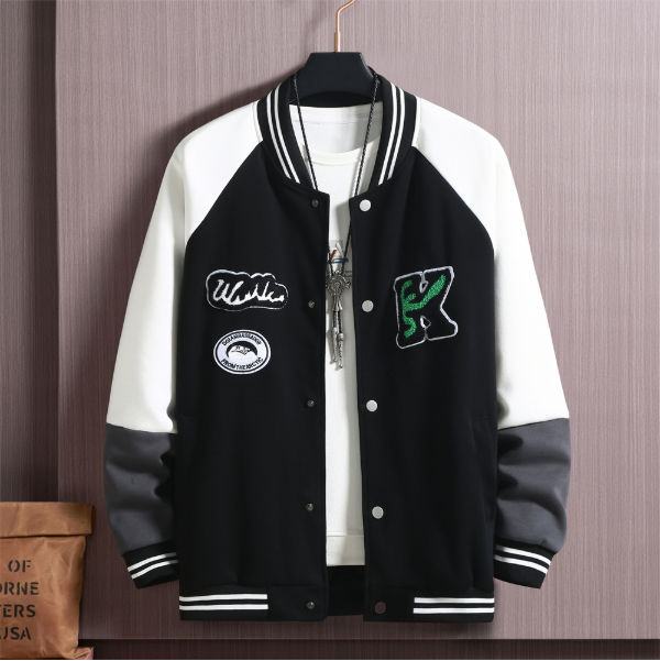 China Wholesale American trend hit color baseball uniform jacket suit