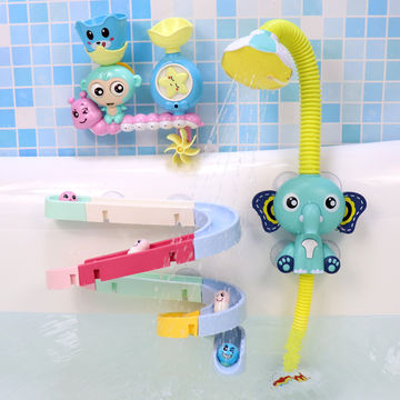 Kids Bath Toys Elephant Water Spray Toy Interactive Shower, Blue