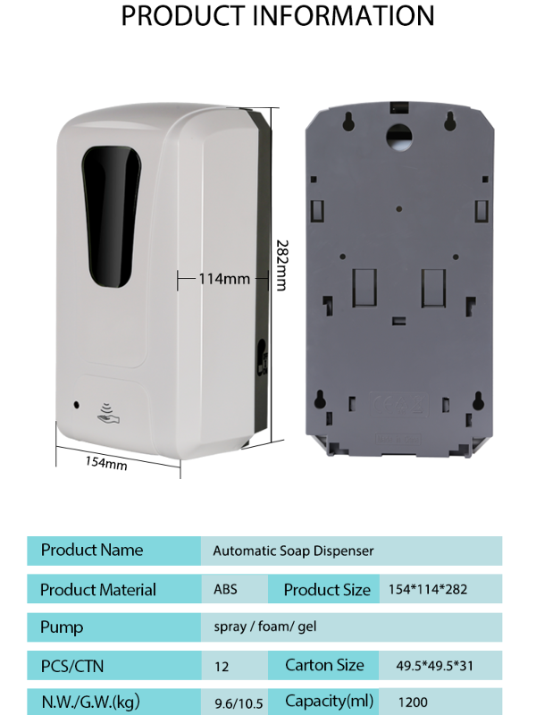 Automatic Soap Dispenser Battery Operated Or Adaptor Powered Liquid ...