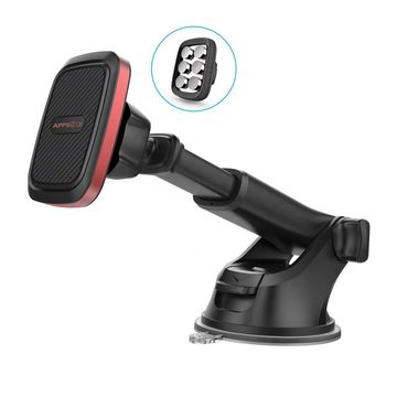 APPS2Car Soporte Magnético Telescópico para Coche con Almohadilla de Gel Fuerte para Tablero - Montaje Universal