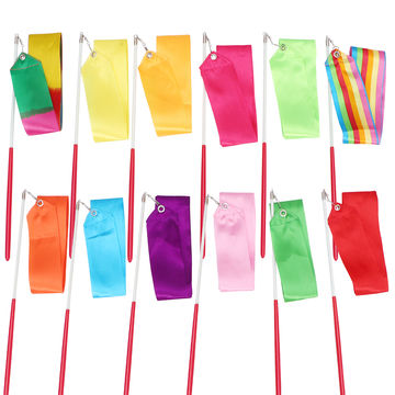 Fuli Rainbow Colorful Gymnastics Ribbons For Dance, Rhythmic Gymnastics  Ribbons For Sale, Silk Ribbon Dance Gymnastics, Gymnastic Ribbons For  Training - Buy China Wholesale Gymnastics Ribbon $0.6