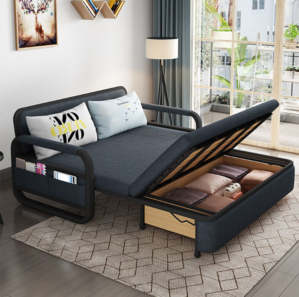  Sofa Bed, Extendable, 3 Seaters, Wooden, 2-Way Width, 76.8  inches (195 cm), Load Capacity: Approx. 330.7 lbs (150 kg), Natural Wood,  Extendable Bed, Storage Space, 9.4 inches (24 cm), Single Bed (White) :  Home & Kitchen