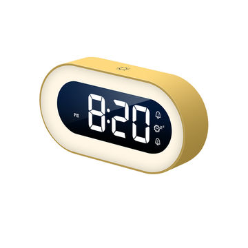 Máquina de sonido Luz inteligente Despertador Amanecer Despertador Luz  despertador para dormitorios Lámpara de mesa regulable con cargador  inalámbrico rápido Reloj despertador para H