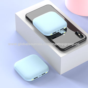 Mini Power Bank 5000/10000mAh mince et petite, Power Banks portables, cadeaux d'entreprise, powerbank à prix économique en gros