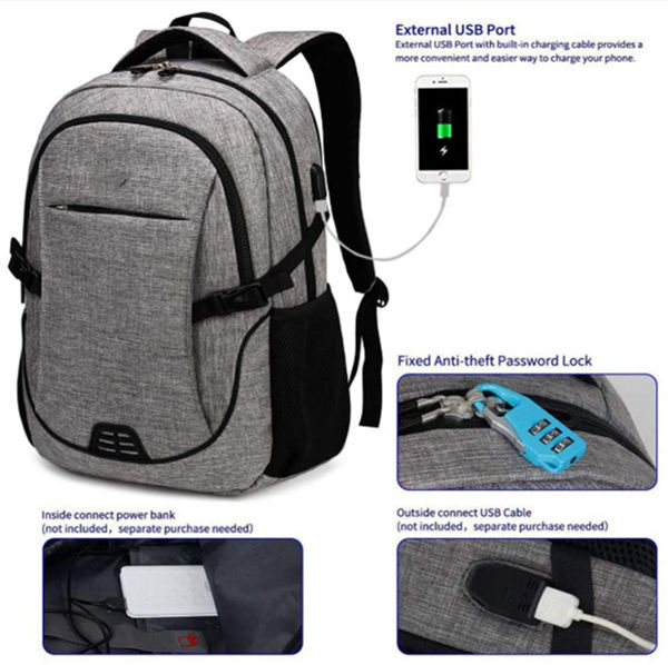 Skull Fingerprint Lightweight Backpack Briefcase Laptop Shoulder Bag Classic Waterproof Backpack Bag 