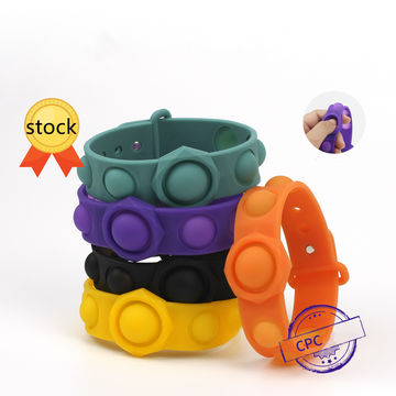  Fidget Spinner Bracelets - Very Unique Pop it Bracelet - Teal  Fidget Toy - Sensory Bracelet - Popper Wristband Push Pop Wearable Toys for  Kids and Adults : Toys & Games