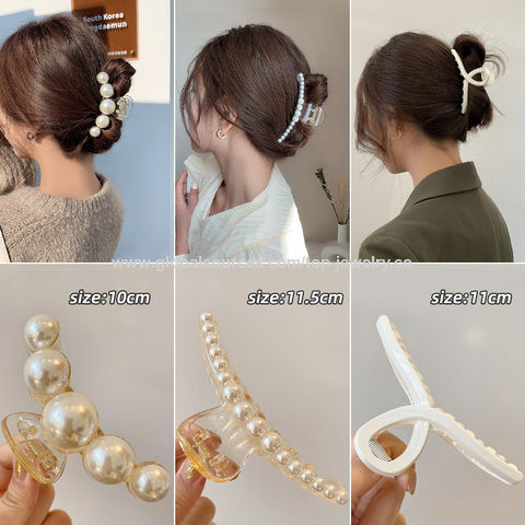 5-pack Women Trendy Hollow Geometry Alloy Golden Hair Clips Hair Accessories Set