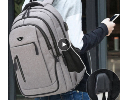 student backpack laptop