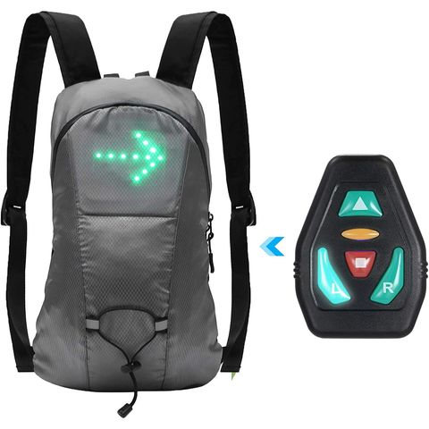 Led Wireless Cycling Reflective Vest Mtb Bike Bag Safety Led Turn Signal Light Vest Bicycle Reflective Warning Vests With Remote - Reflective Safety