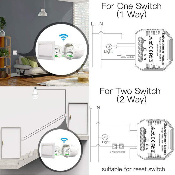 China Smart Home 1.5A 1Way Zigbee Intermediate Dimmer Switch Module