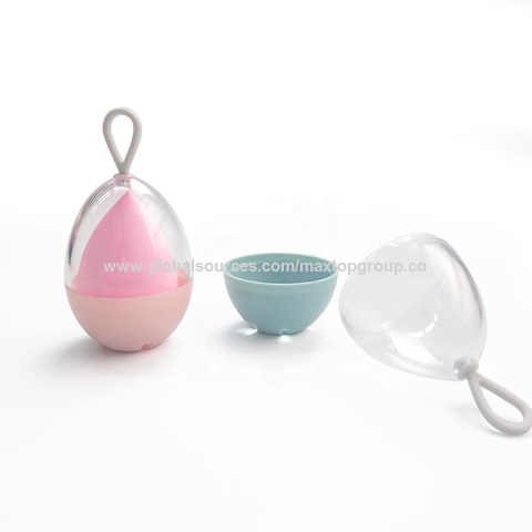 Éponge à Maquillage Œuf Beauty Love - Outil de Beauté, Houppette à Poudre, Boîte d'Outils de Maquillage