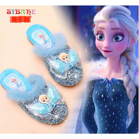 Plush Slippers Anna Elsa Slippers Disney Frozen Plush Slippers