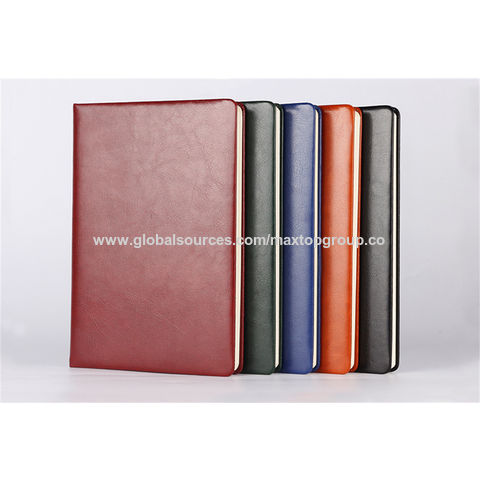 A5 A6 A7 High-end Leather Cover Lattice Pattern Binder Grid Red