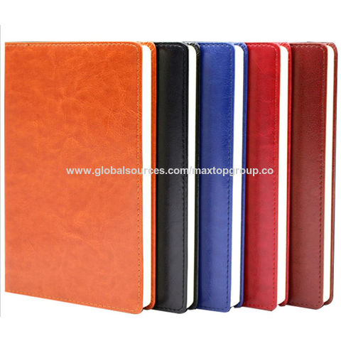 A5 A6 A7 High-end Leather Cover Lattice Pattern Binder Grid Red