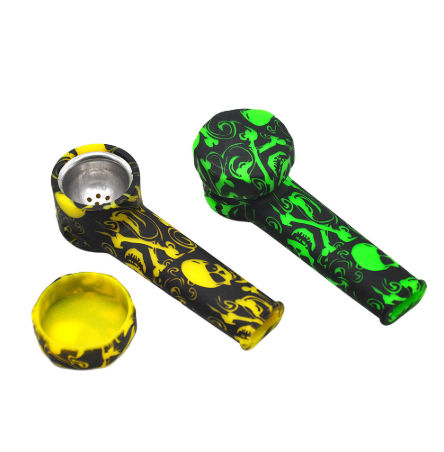 China Silicone Tobacco Pipe Portable Pocket Size Smoking Pipe With Lid ...