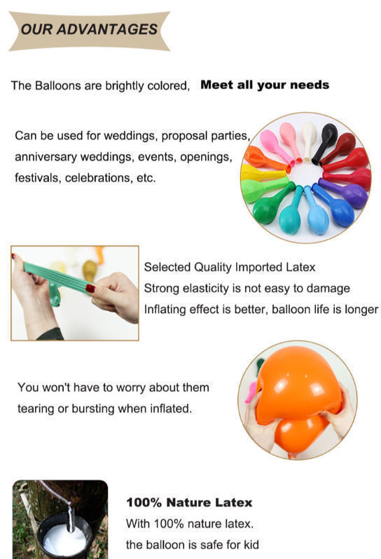 12 Inch Happy Birthday Printed Metallic Latex Balloon Party Decoration ...