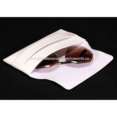 Buy Wholesale China Snap Closure Luxury Matt Pu Leather Soft Eyewear  Packaging Case Eye Glasses Pouch Sunglasses Case Bag Custom Logo & Sunglasses  Case at USD 0.92