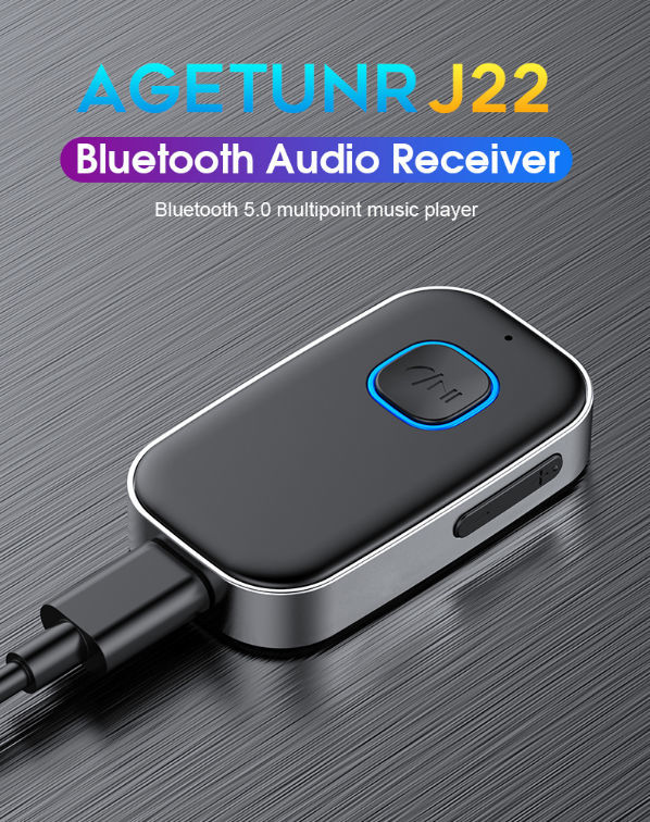 Bluetooth Receiver Transmitter BT5.3 TX RX U Disk RCA 3.5mm AUX Jack Stereo  Music