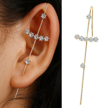 Buy Wholesale China Fashion Crystal Ear Cuff Earrings & Crystal