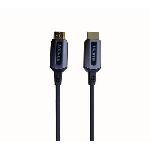 DTech Cable HDMI de fibra óptica 4K de 50 pies de largo, delgado cable HDMI  2.0 4K60Hz 18Gbps cable de video UHD delgado de alta velocidad de 50 pies