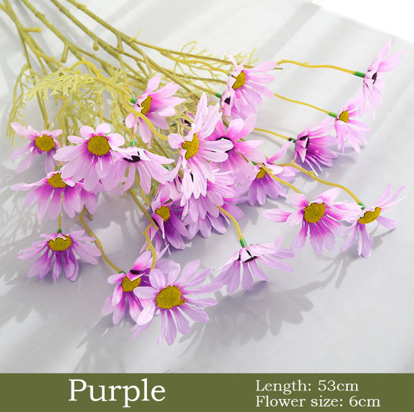 China High Quality Flowers Colorful 5 Heads Gerbera Artificial Daisy