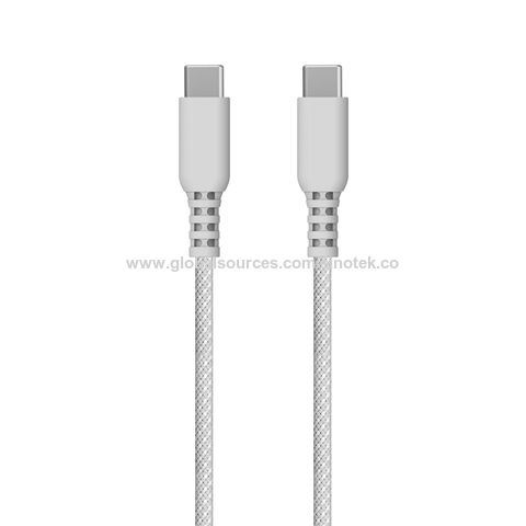 3A Fast charging USB C - USB C Charging/Data cable Multi-color Nylon braided