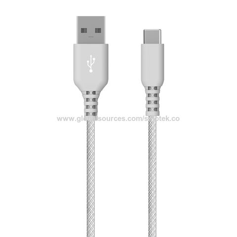 3A Fast charging USB C - USB C Charging/Data cable Multi-color Nylon braided