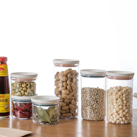 Glass Spice Jars Wide Mouth Sealed Airtight Container for Grain Spice 350ml, Size: 350 mL, Clear