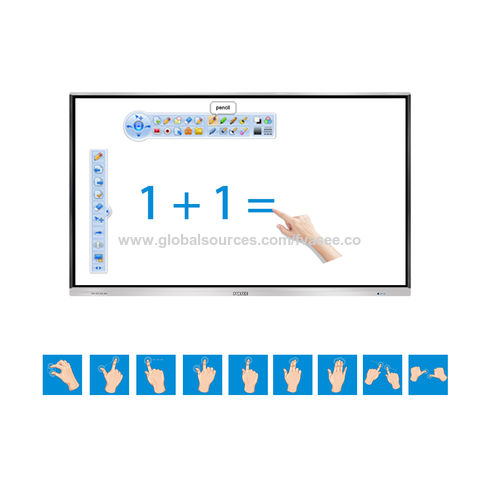 China 2021 newest 4K 75 inch Interactive Flat Panel IR Multi Touch ...