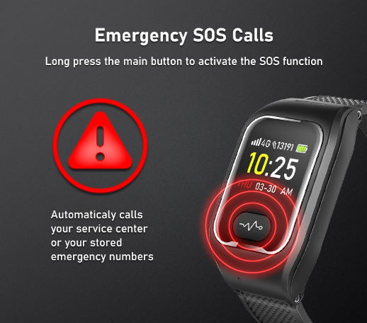 Elderly Smart Watch Sos Alarm 
