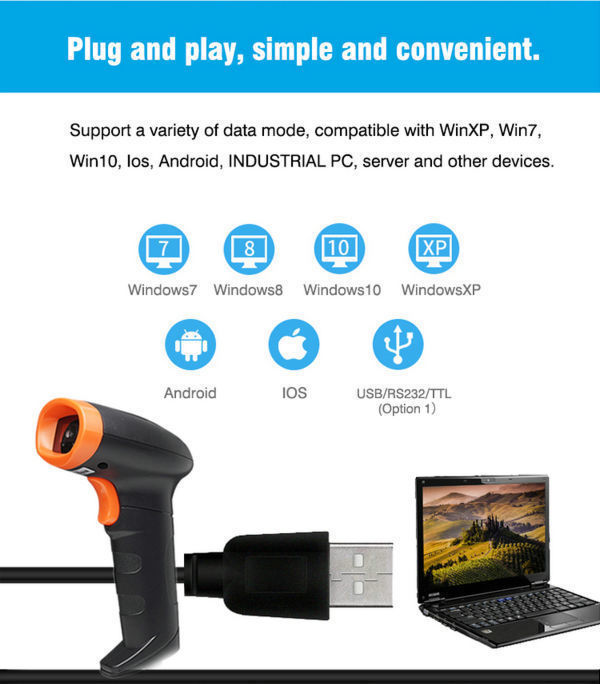 China 2021 New Perfect 2D QR Code Hand Held Barcode Scanner Barcode