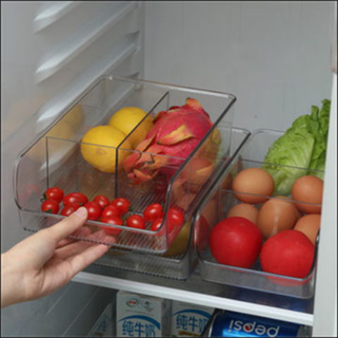 Transparent Acrylic Refrigerator Food Storage Box Compartment Fridge Fruit  Vegetable Drawer Storage Bin Pantry Freezer Container