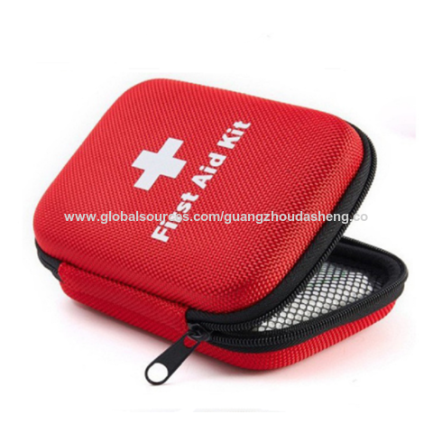  Bolsa de primeros auxilios pequeña botiquín de primeros  auxilios, bolsa vacía de primeros auxilios, bolsa de emergencia portátil  para exteriores, hogar, oficina, senderismo, caja de almacenamiento  multifuncional (color rojo) : Salud