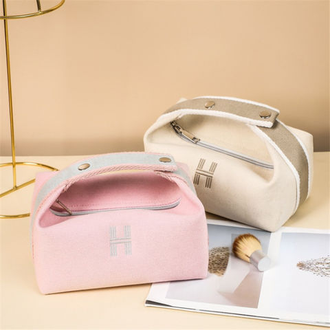 Wholesale Custom Canvas Leather Travel Cosmetic Bag for Women selling Women