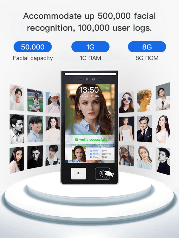 China Biometric Facial Recognition Time Attendance Terminal Access ...