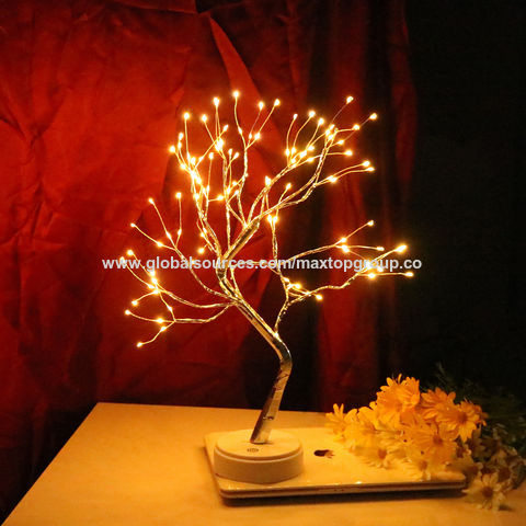 Tabletop Bonsai Tree Light with 108 LED Copper Wire String Lights  Battery/USB Operated DIY Artificial Tree Lamp - China Solar String Light,  String Lights Solar