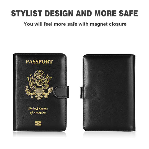 Glittery Passport Holder for Women, PU Leather Travel Wallet Passport  Wallet Organizer For Women
