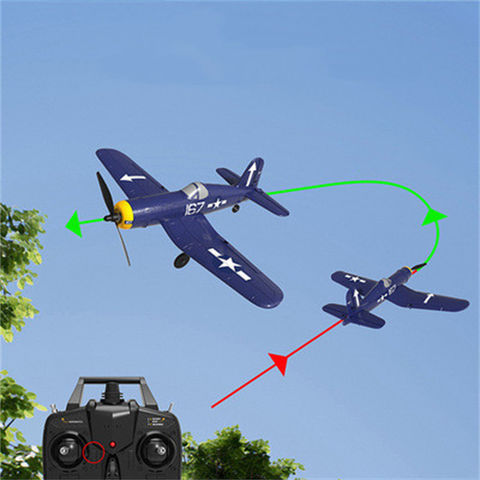 VOLANTEXRC Avión RC F4U 2.4Ghz 4 Canales Control Remoto Aeronave, Avión RC con control remoto
