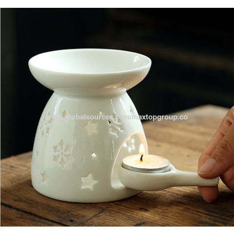 N/X Wax Melt Burner Wax Burner Ceramic Oil Burners Assorted Wax Warmer Aromatherapy Holder Candle Scented Diffuser Home Bedroom Decor Flower Pattern
