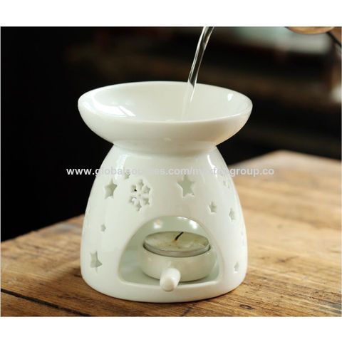 N/X Wax Melt Burner Wax Burner Ceramic Oil Burners Assorted Wax Warmer Aromatherapy Holder Candle Scented Diffuser Home Bedroom Decor Flower Pattern