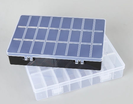 24 Grids Plastic Jewelry Beads Storage Boxs Case Display Organizer Container