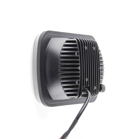 China Aluminum Square Led Motorcycle Projector Headlight For Jeep on ...