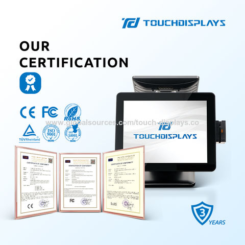 China All in one touch screen smart POS Terminals terminal 15 inch ...