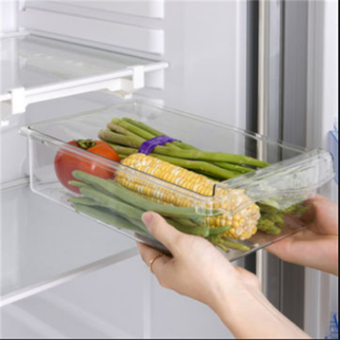 Buy Wholesale China Plastic Fridge Storage Container Drawer Vegetable Fruit  Storage Basket Refrigerator Bins & Fridge Storage Container at USD 3.06